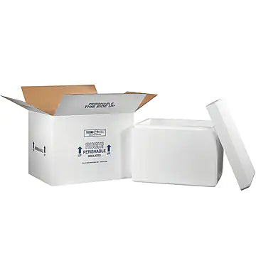 Insulated Shipping Containers, 12" x 12" x 11.5", White (230CX)