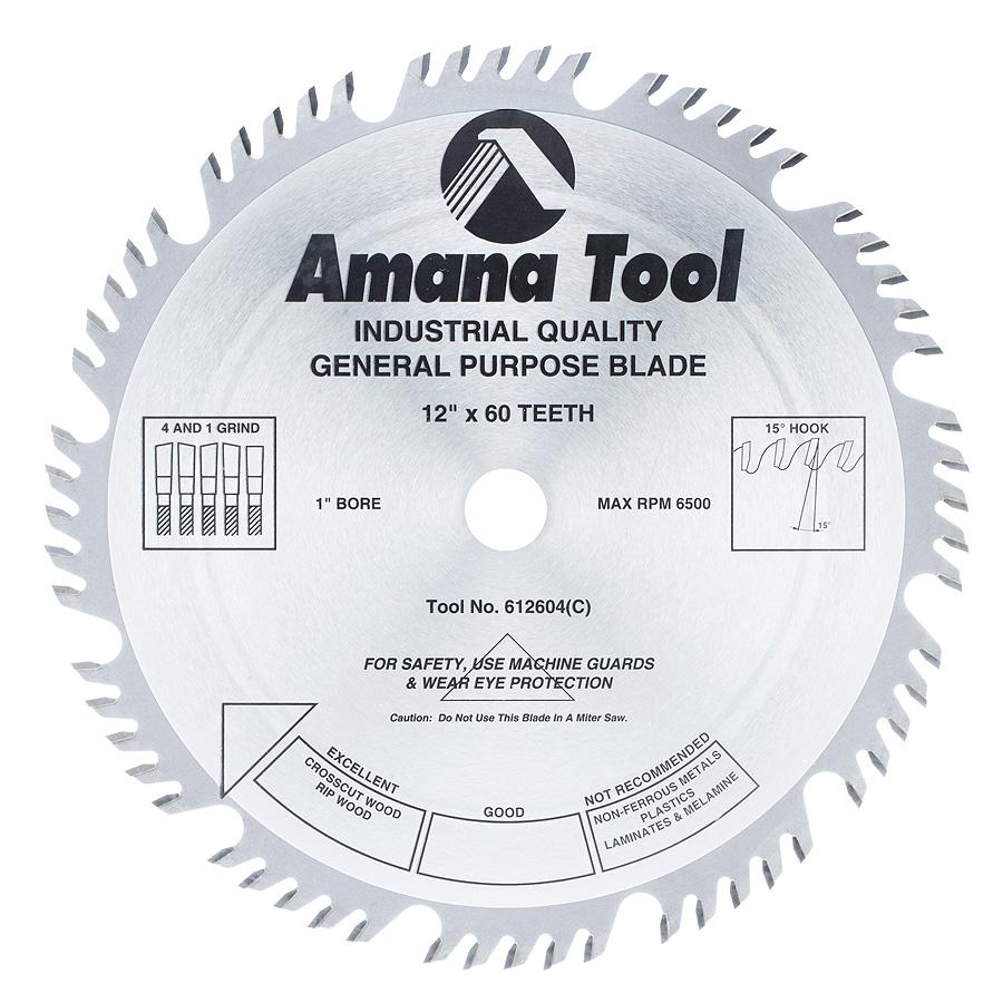 AMANA 612604 12"/60T COMBINATION GRIND