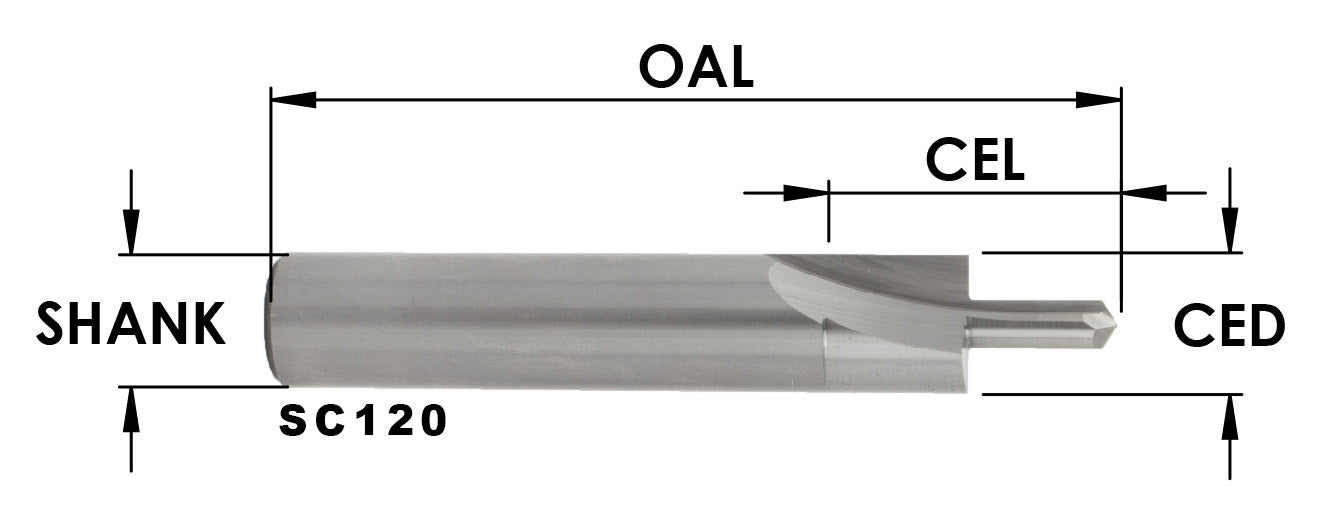 SOLID CARBIDE WOOD SCREW SLOT BITS