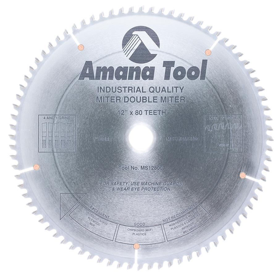 AMANA MS12800 12"/80T MITER BOX 4&1 1" BORE