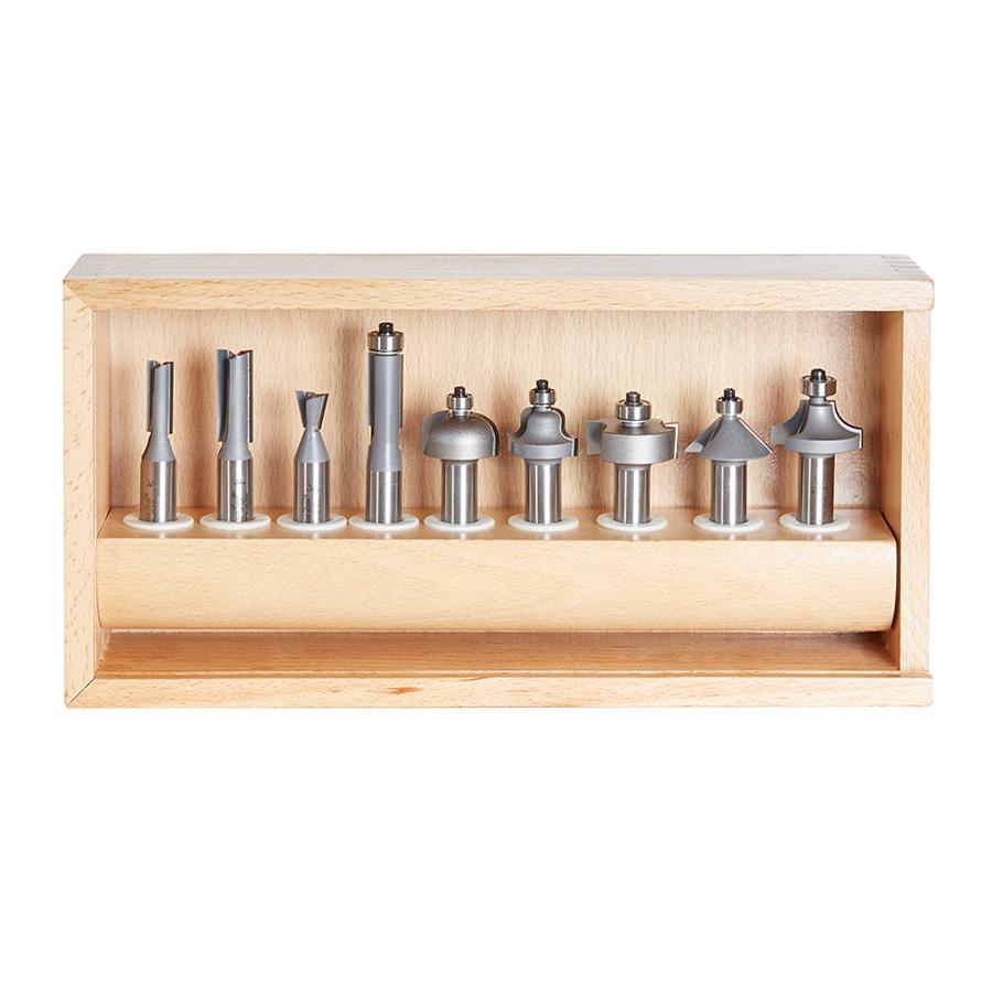 AMANA AMS-211 11-PIECE ROUTER SET 1/2 SHANK