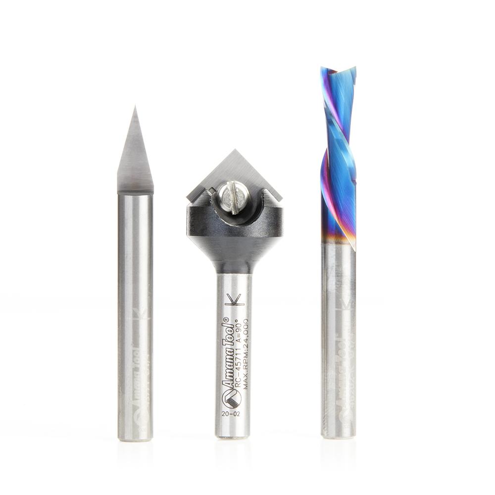 AMANA AMS-282 3PC GENERAL PURPOSE CNC 1/4"SK