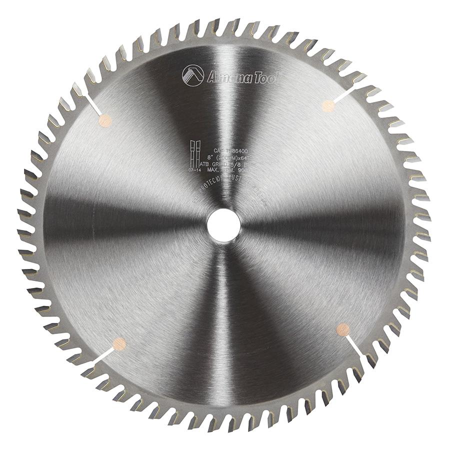 AMANA TB86400 8"/64T THIN KERF A.T.B. GRIND