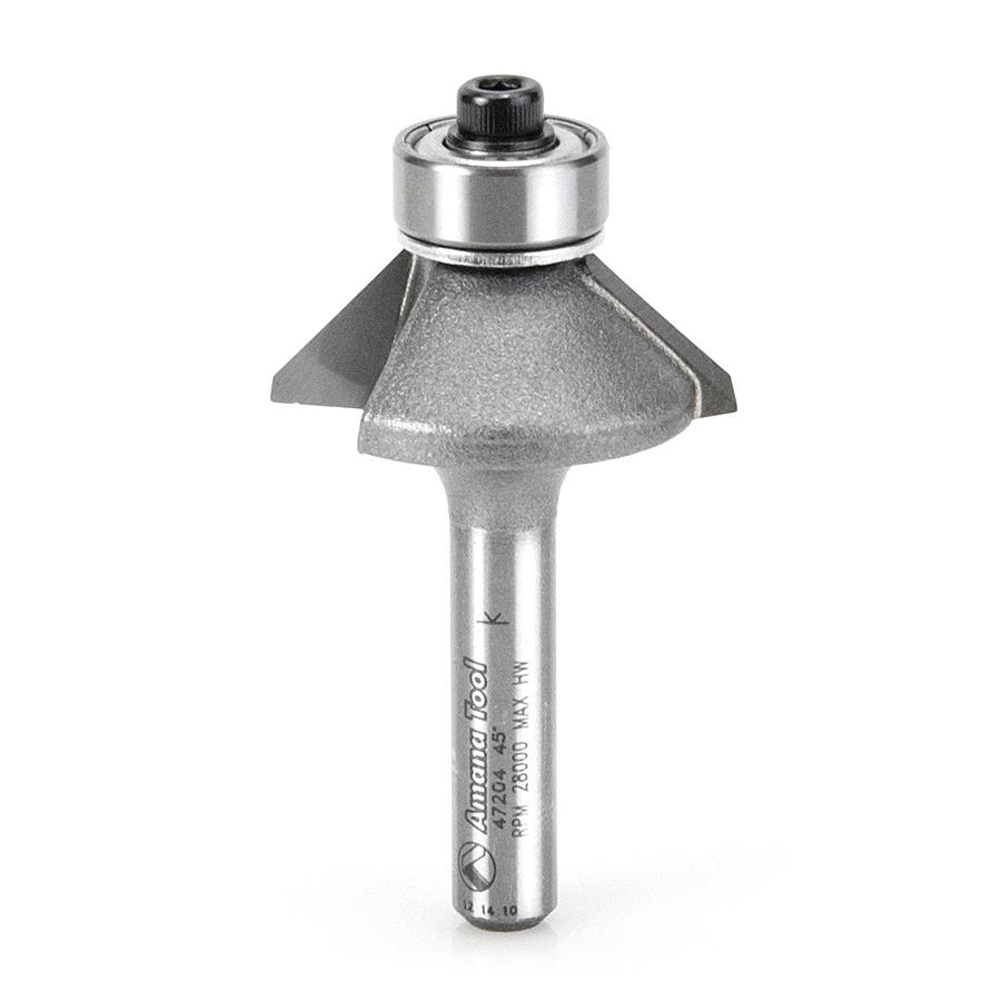 AMANA 47204 BEVEL BIT 45 DEGREE 1/4 SHANK