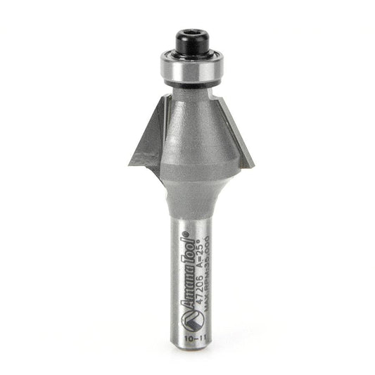 AMANA 47206 BEVEL BIT 25 DEGREE 1/4 SHANK