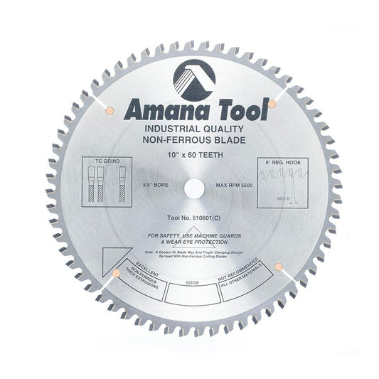 AMANA 510601 10"/60T NON FERROUS TCG GRIND