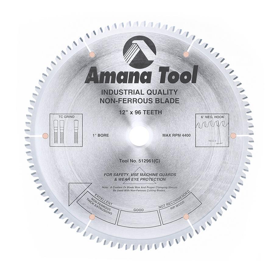 AMANA 512961 12"/96T NON FERROUS TCG GRIND