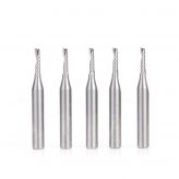 AMANA 51411-5 5PC 1/8x1/4"SHK SPIRAL PLASTIC