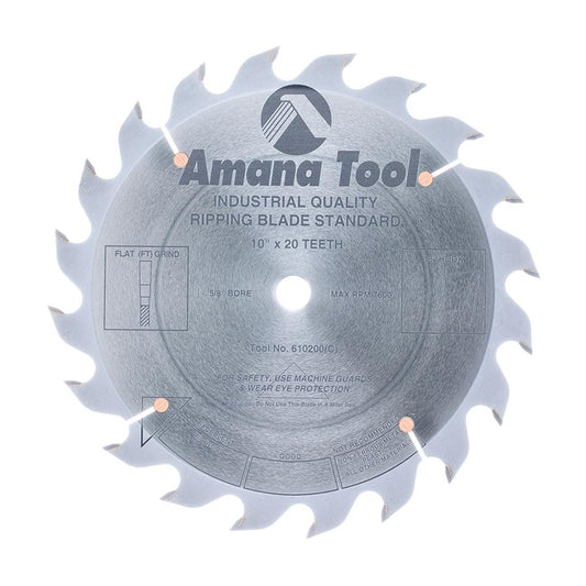 AMANA 610200 10"/20T RIPPING STRAIGHT GRIND