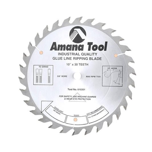 AMANA 610301 10"/30T GLUE JOINT RIP T.C.G.