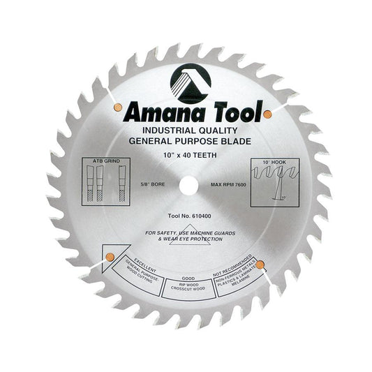 AMANA 610400 10"/40T GENERAL PURPOSE A.T.B.