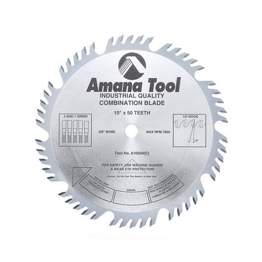 AMANA 610504 10"/50T COMBINATION GRIND