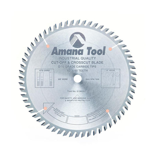 AMANA 610600 10"/60T CUT-OFF SAW ATB GRIND