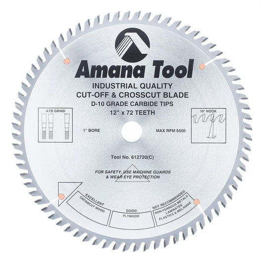 AMANA 612720 12"/72T CUT-OFF SAW ATB GRIND