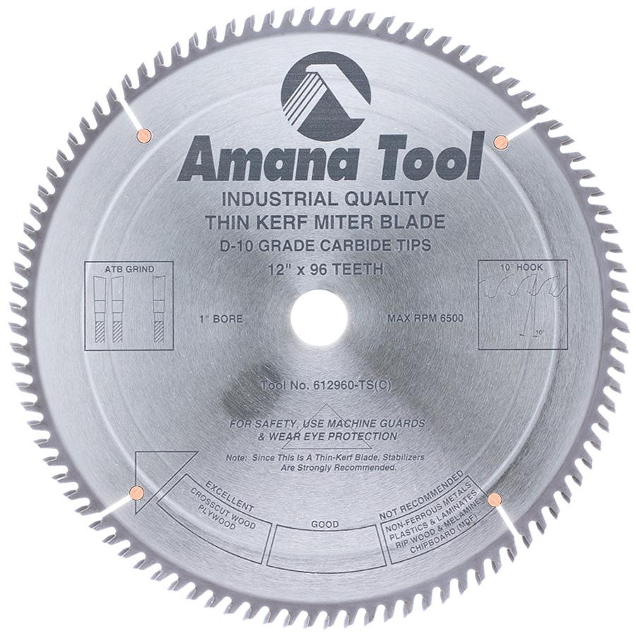 AMANA 612960-TS 12"/96T TRIM SAW A.T.B.GRIND