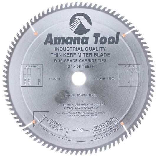 AMANA 612960-TS 12"/96T TRIM SAW A.T.B.GRIND