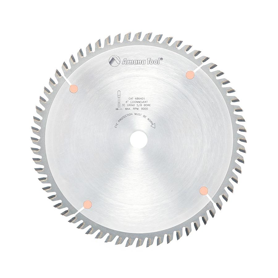 AMANA 686401 8"/64T TRIM SAW T.C.G. GRIND