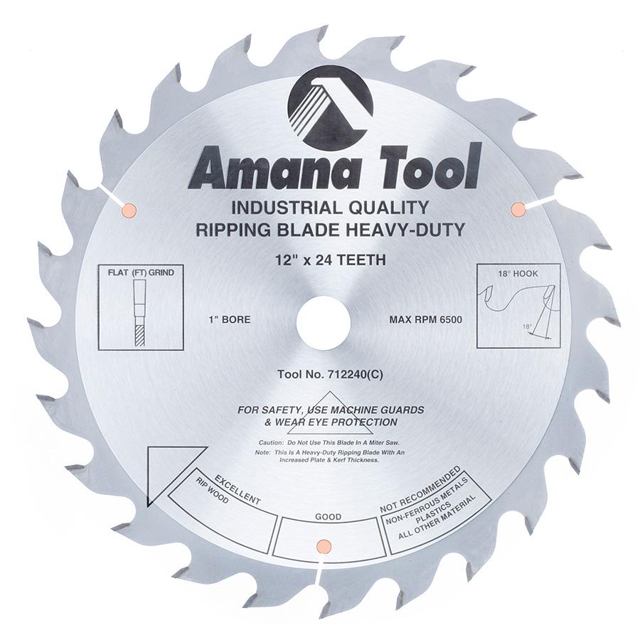 AMANA 712240 12"/24T RIPPING STRAIGHT GRIND