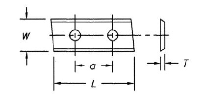 INSERT KNIVES - END ANGLE 2 HOLES (26 CTC)