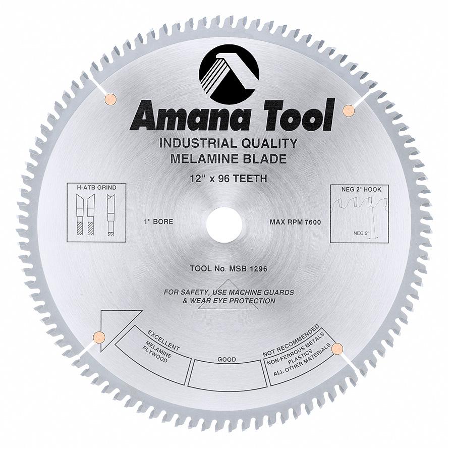 AMANA MSB1296 12"/96T MELAMINE BLADE H-ATB