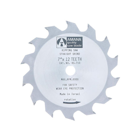 AMANA RS-710 7"/12T RIP SAW BLADE