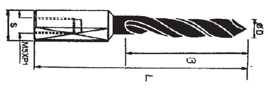 SOLID CARBIDE BORING BITS WITH STEEL SHANK – V-POINT (RIGHT-HAND)