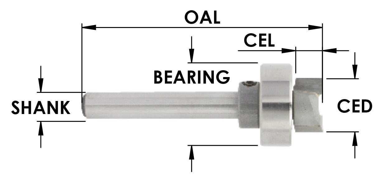 TEMPLATE STRAIGHT WITH OVERSIZED BEARING