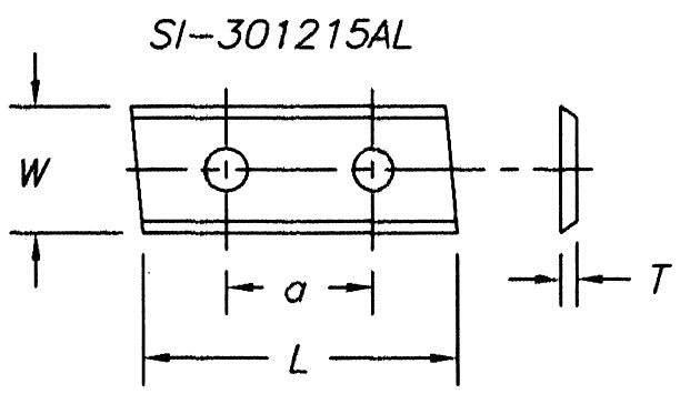 INSERT KNIVES - END ANGLE 2 HOLES (14 CTC)