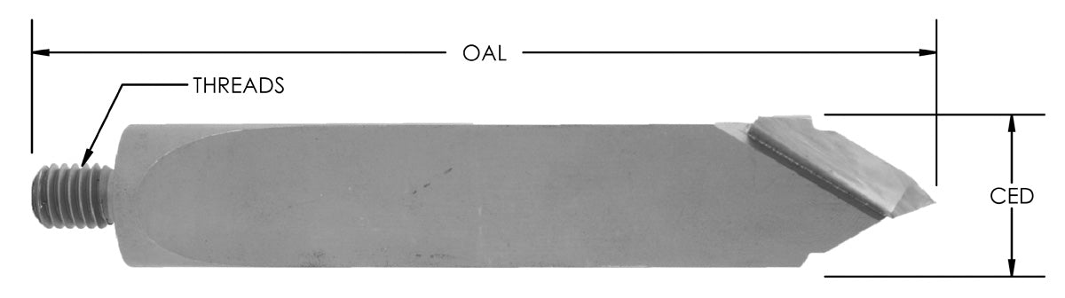 LATCH BORE BIT WITH THREADED SHANK