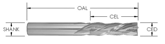 4-FLUTE DOWNCUT FINISHNG/ROUGHER