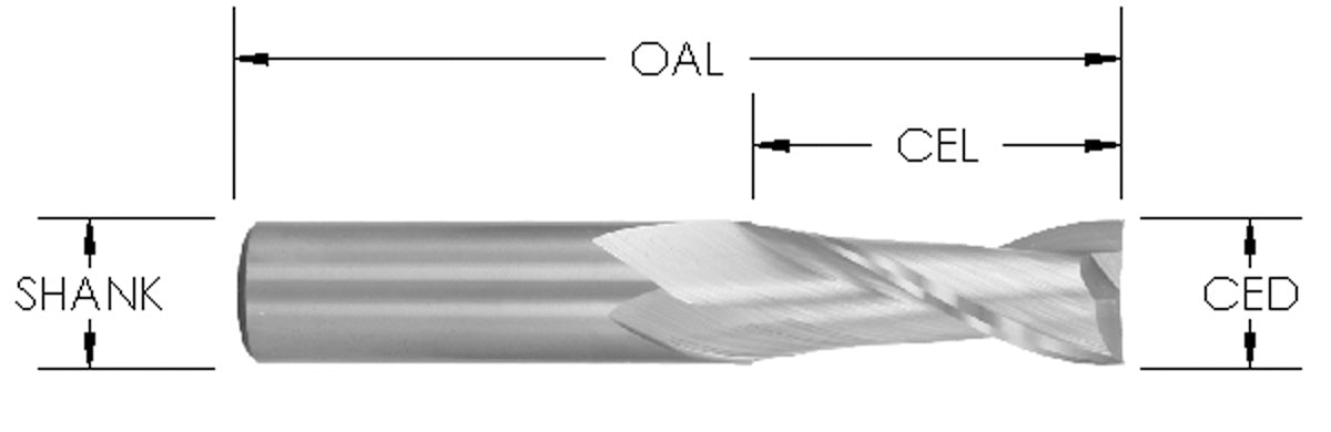 2-FLUTE UPCUT BITS