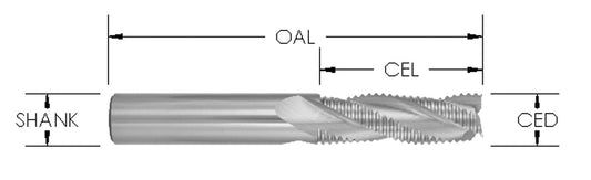 3-FLUTE UPCUT ROUGHERS