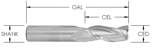 3-FLUTE UPCUT BITS