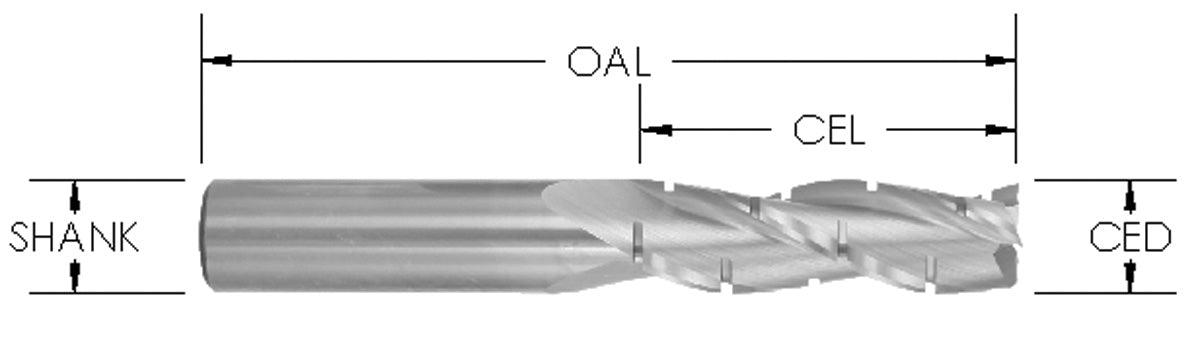 3-FLUTE UPCUT BITS W/ CHIPBEAKERS