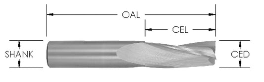 3-FLUTE UPCUT SLOW SPIRAL BITS