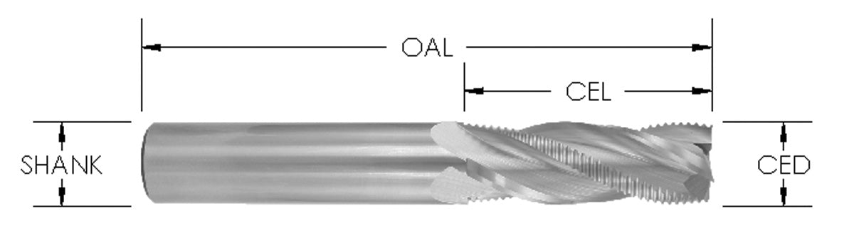 4-FLUTE UPCUT FINISHING/ROUGHER