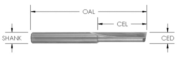 STRAIGHT BIT – 1 FLUTE (GENERAL PURPOSE APPLICATION)