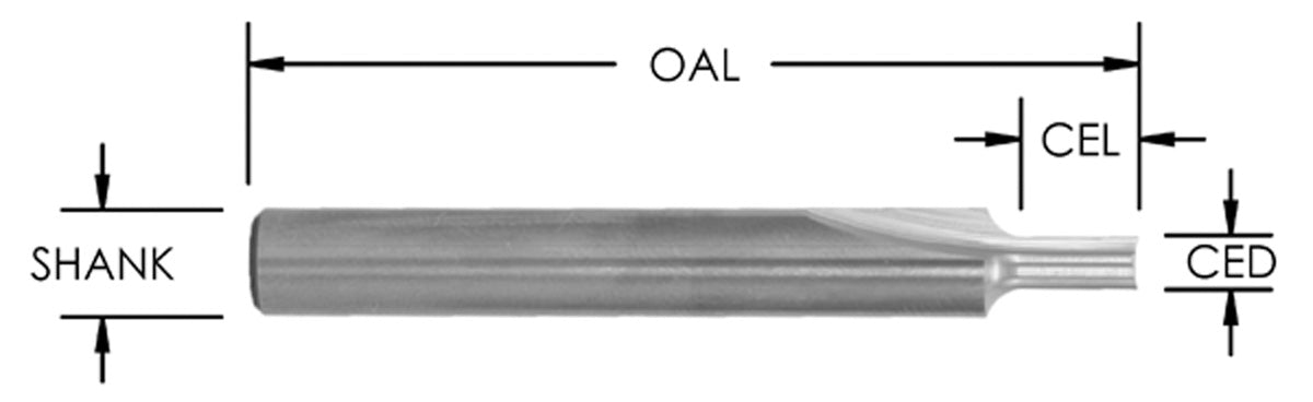 FLAT BOTTOM VEINING BITS (2 FLUTE)