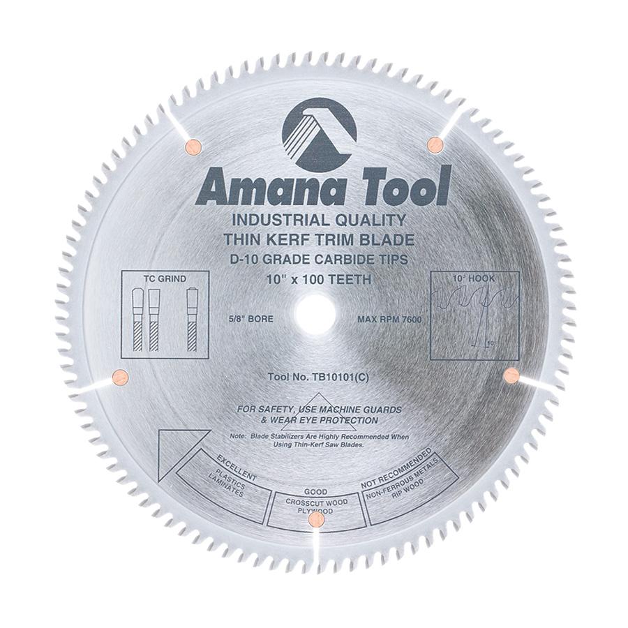 AMANA TB10101 10"/100T THIN KERF T.C.G.GRIND