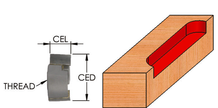 SCREW-ON MORTISE - CARBIDE-TIPPED