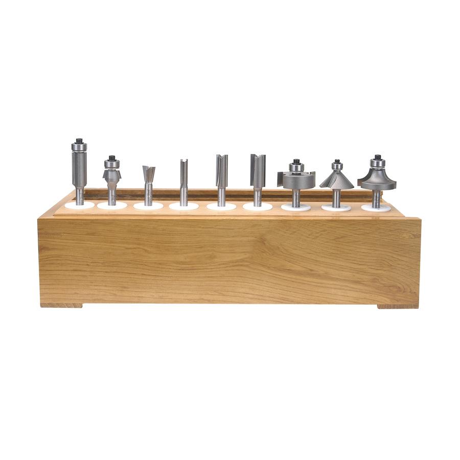 AMANA AMS-111 11-PIECE ROUTER SET 1/4 SHANK