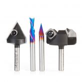 AMANA AMS-237 4PC CNC STARTER PACK 1/4"SHANK