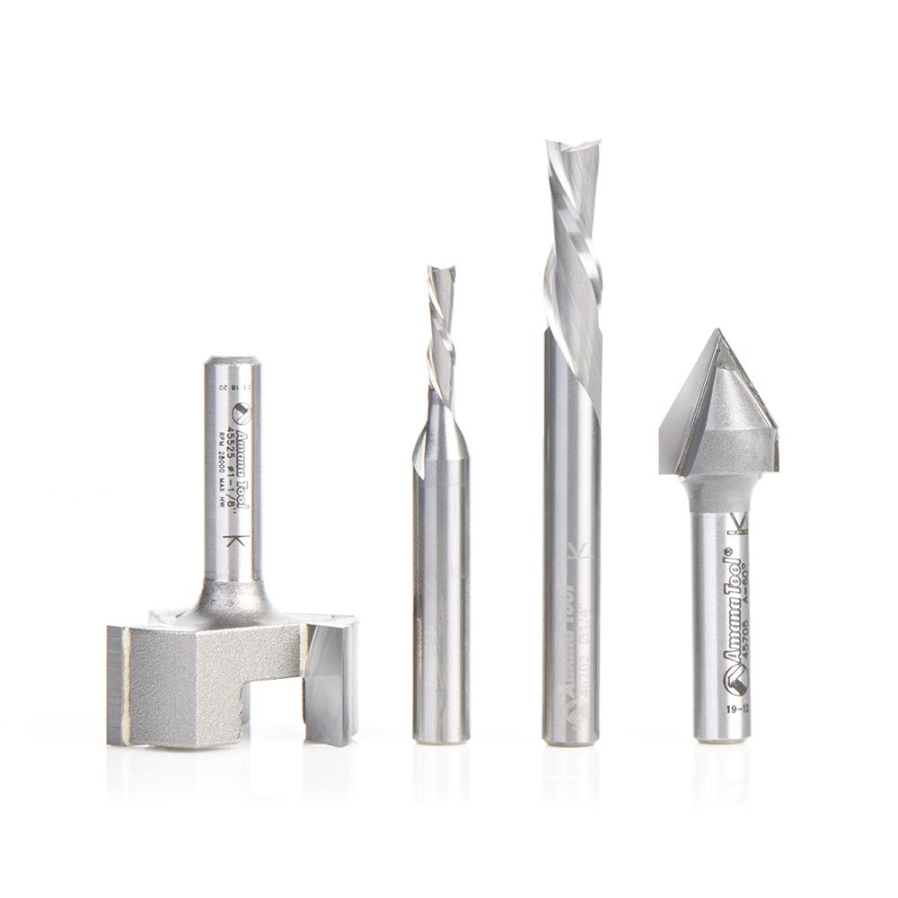 AMANA AMS-284 4PC GENERAL PURPOSE CNC 1/4"SK