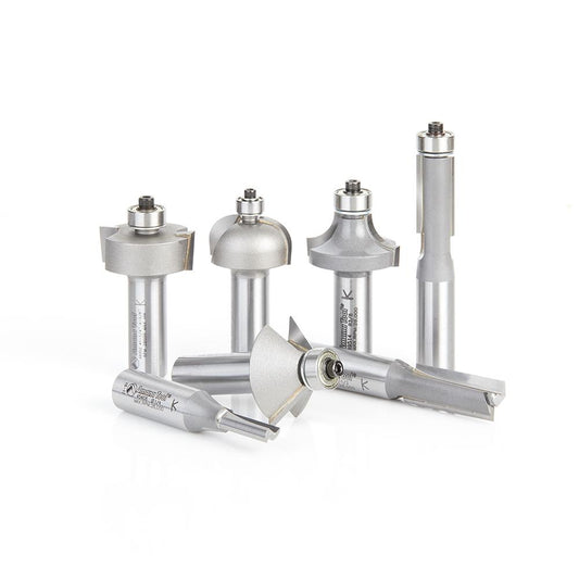 AMANA AMS-406 7PC BASIC ROUTER BIT SET 1/2SK